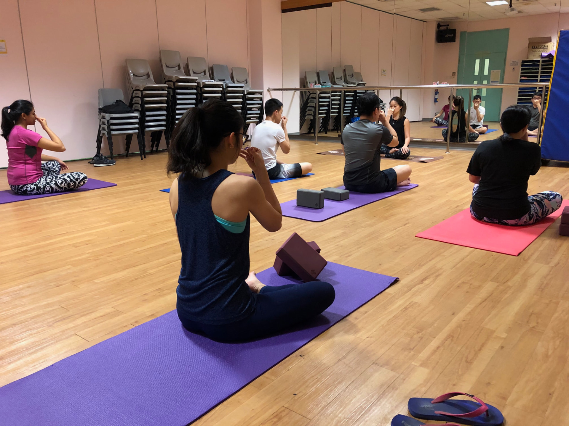 A private yoga session in a calm studio